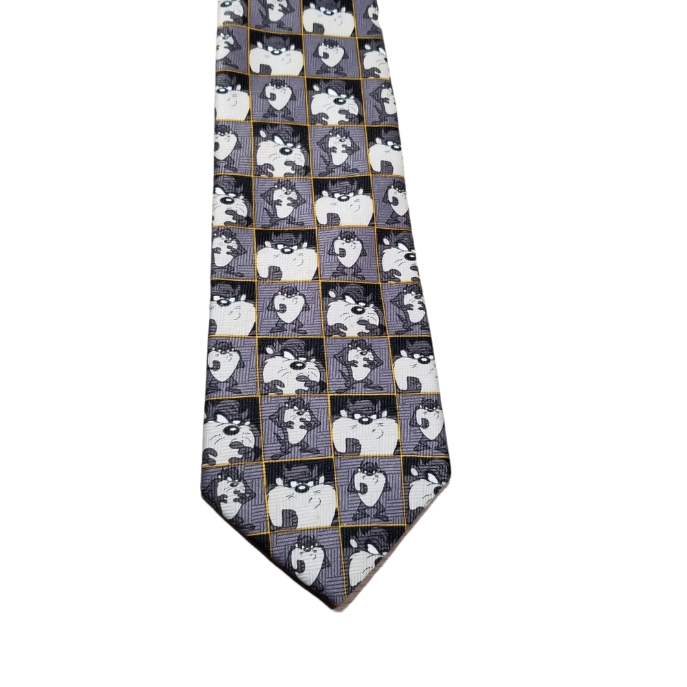Warner Bros Looney Tunes Tazmanian Devil black & gray tie